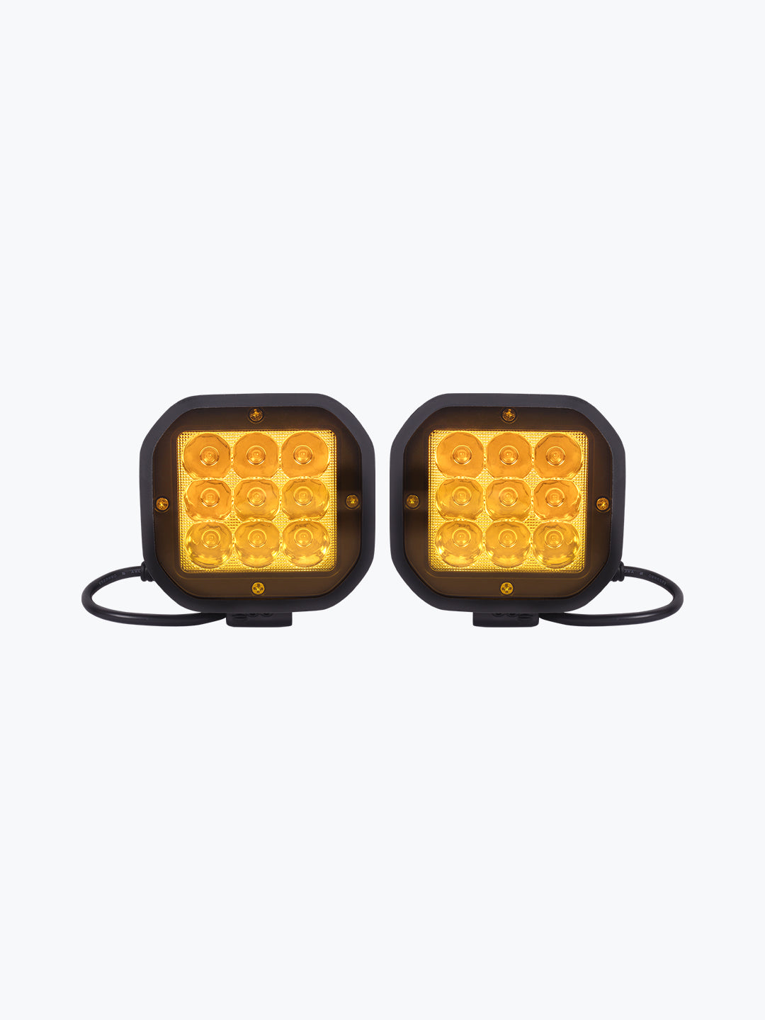 HJG 9 LED Fog Light With Yellow Cap Premium Pair