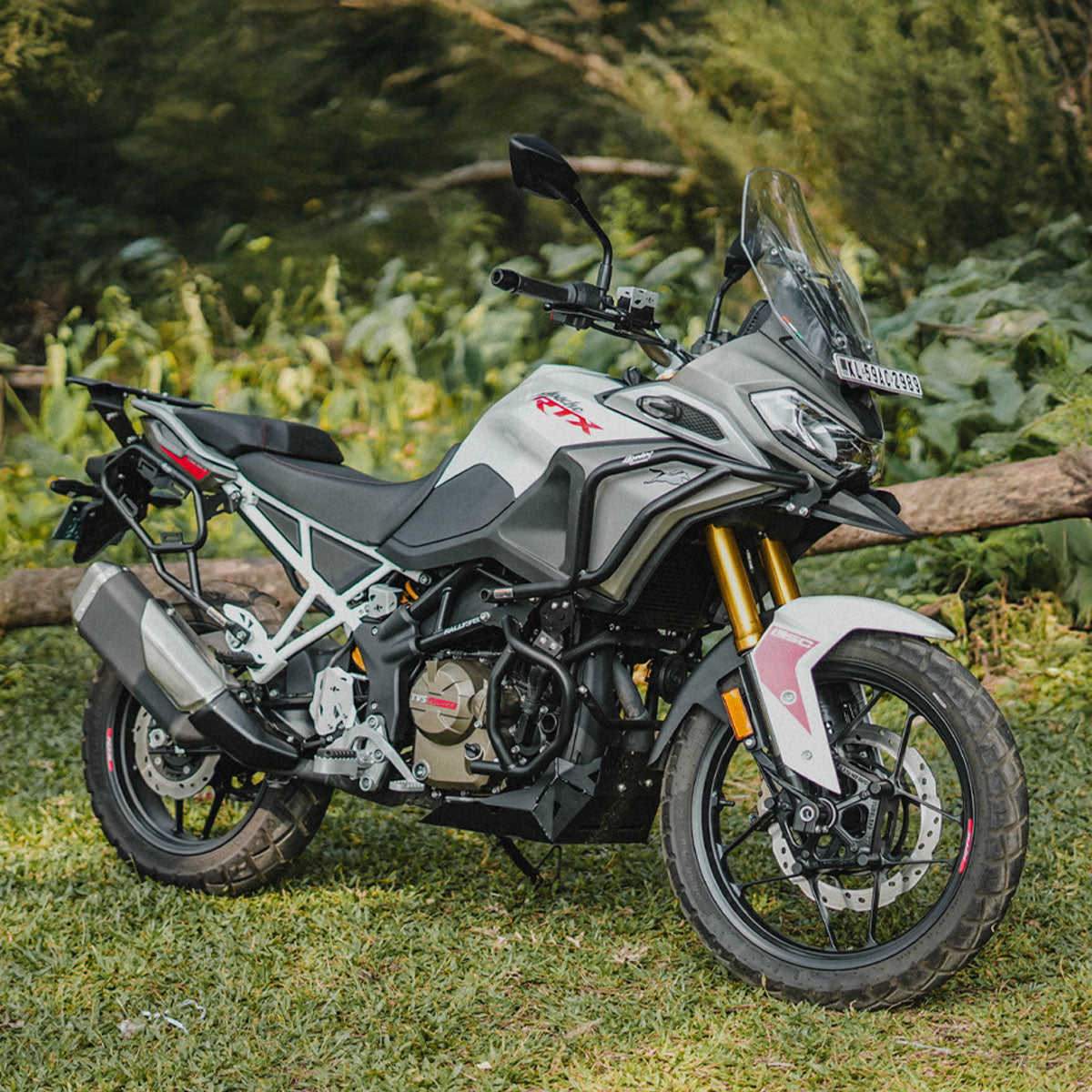 Legundary TVS APACHE RTX 300 RAPTOR CRASH GUARD UPPER & LOWER SET BLACK