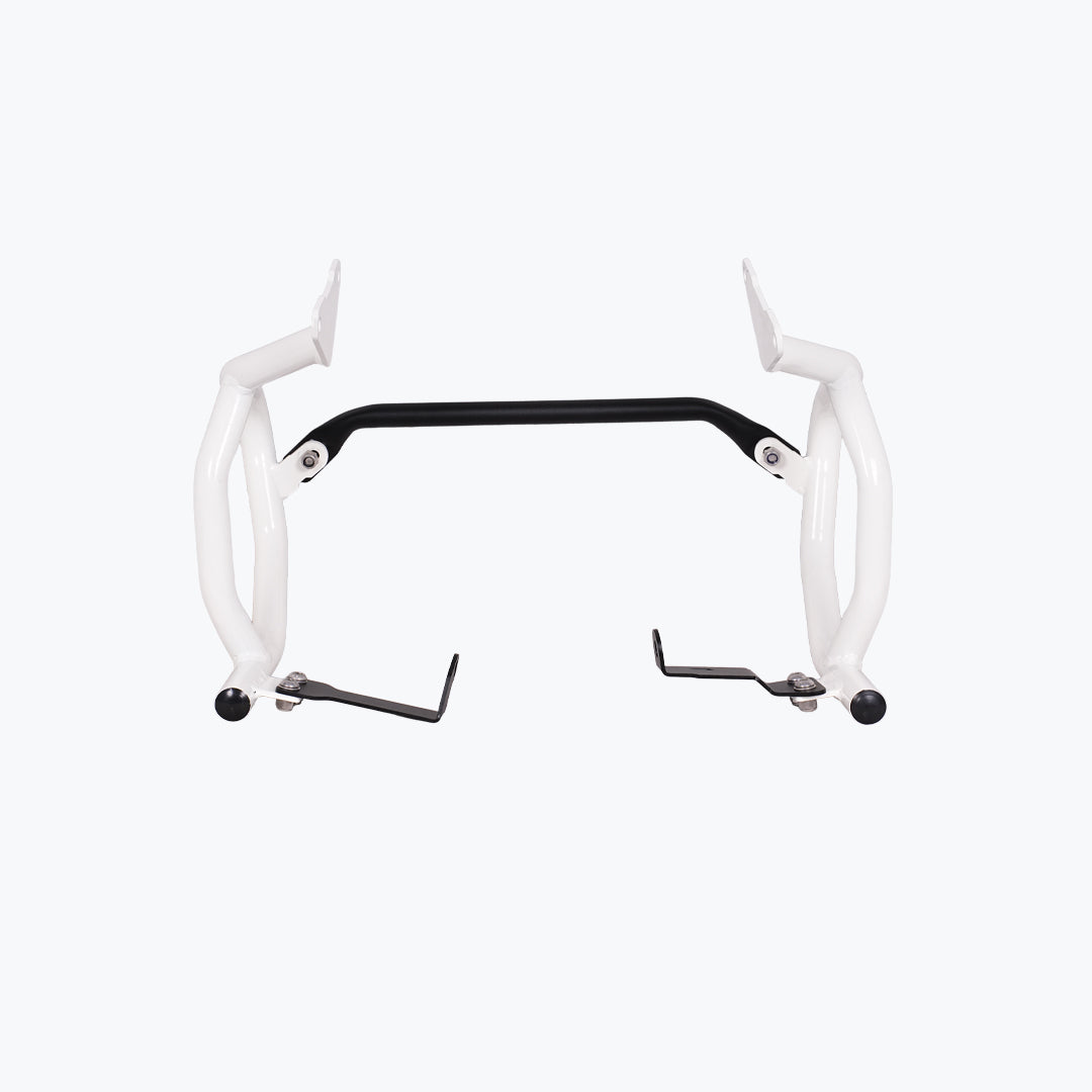 Legundary TVS APACHE RTX 300 RAPTOR CRASH GUARD UPPER & LOWER SET WHITE
