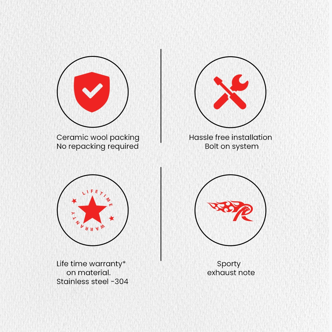 Red Rooster Performance Hunter 350 Header Pipe Black