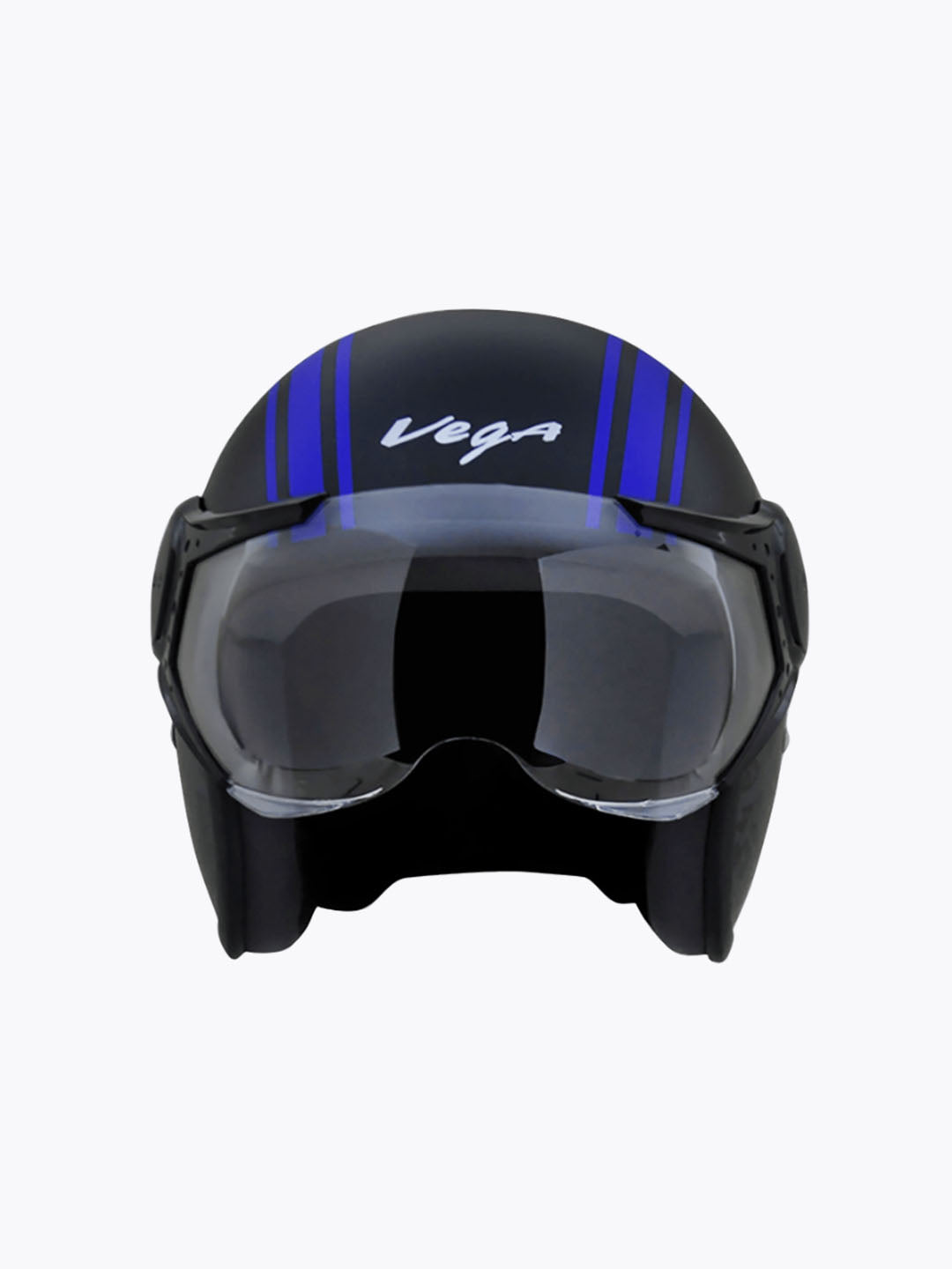 VEGA Jet Old School With Visor Black Matte Blue