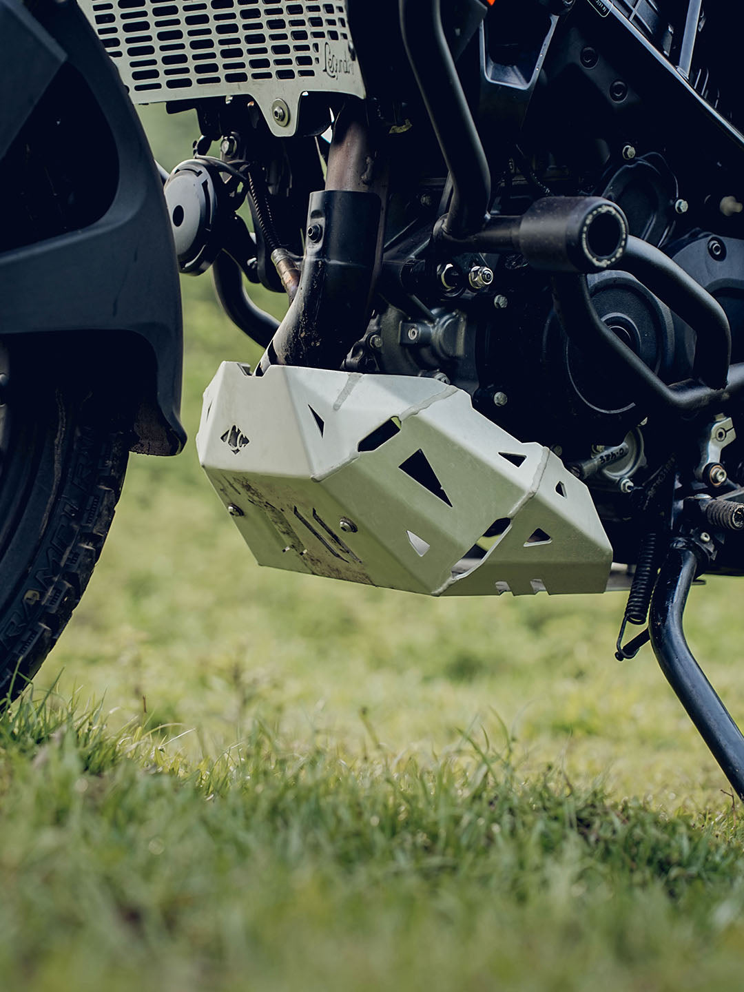 Legundary KTM ADV 390 2025 Model Vambrace Bash Plate Silver