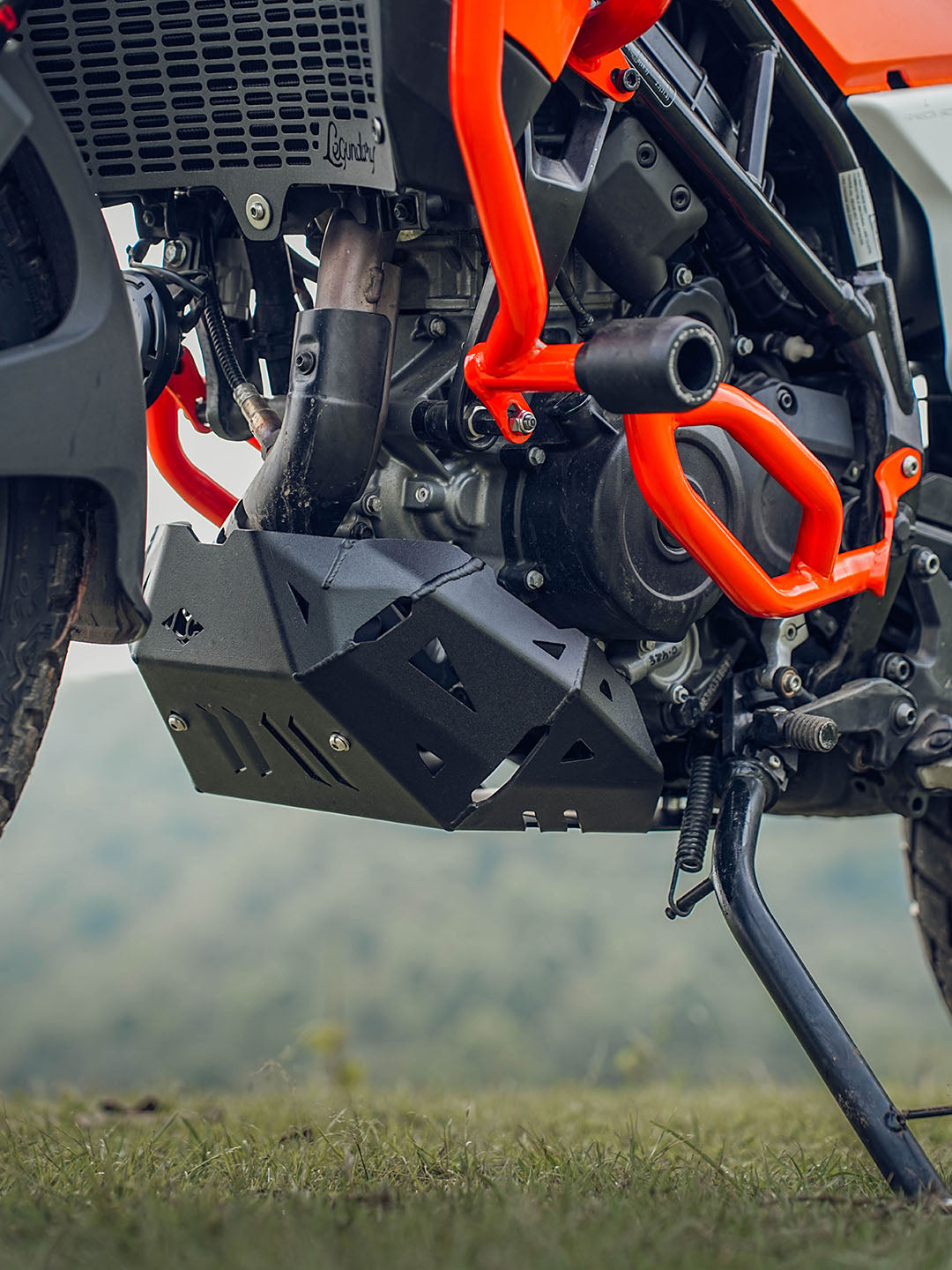 Legundary KTM ADV 390 2025 Model Vambrace Bash Plate Black