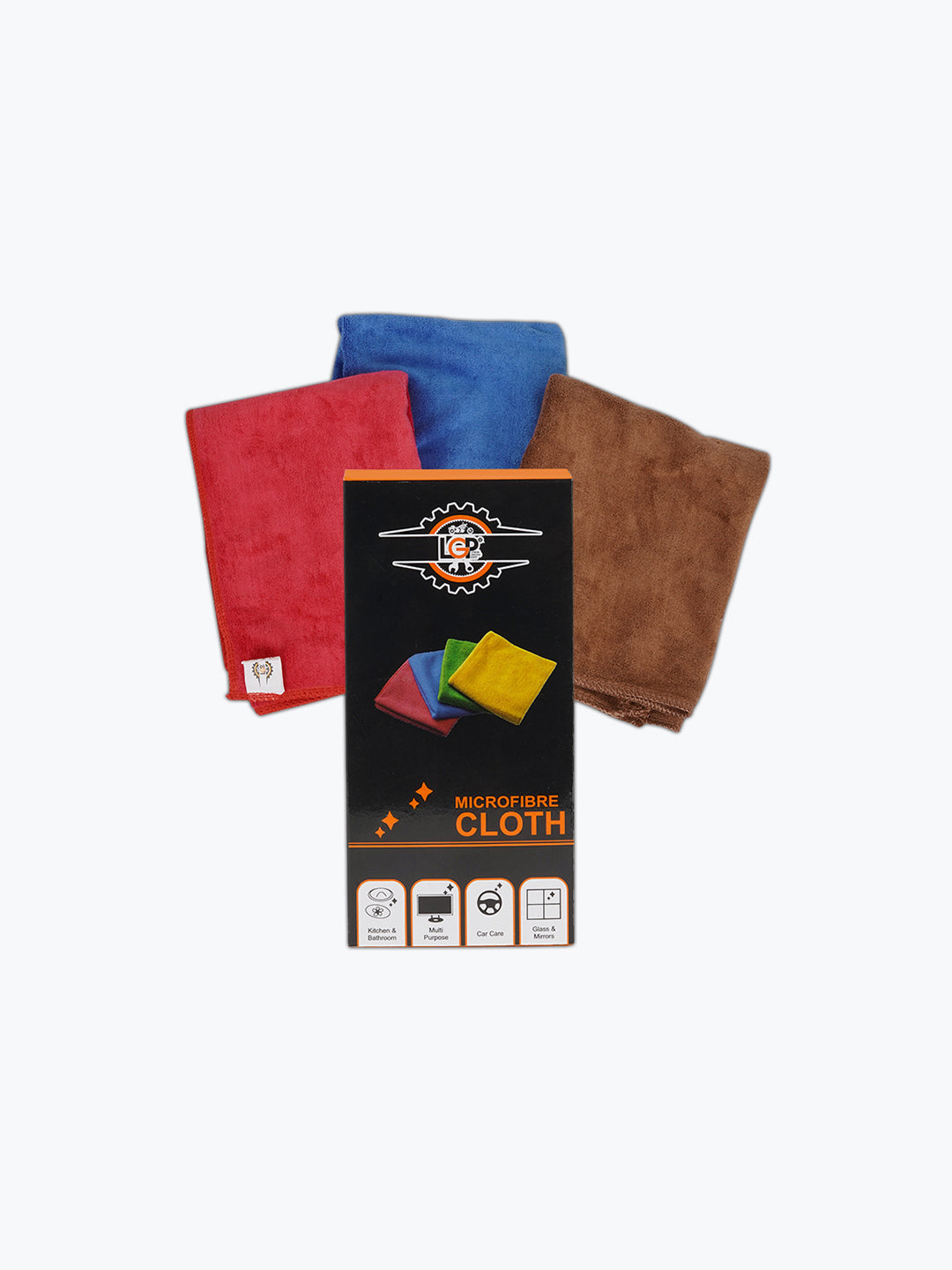 LGP Microfiber Assorted Colours Cloth 400 GSM Buy 2 Get 1 Combo