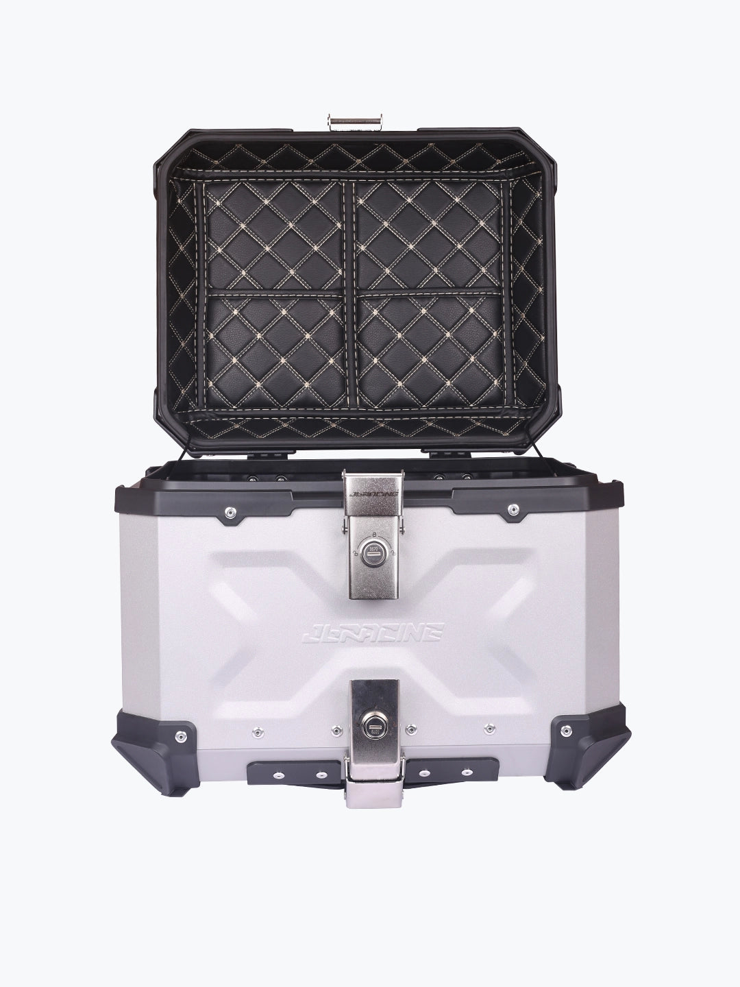 Jb Racing Top Case 45L Silver Premium With Back Rest Pad