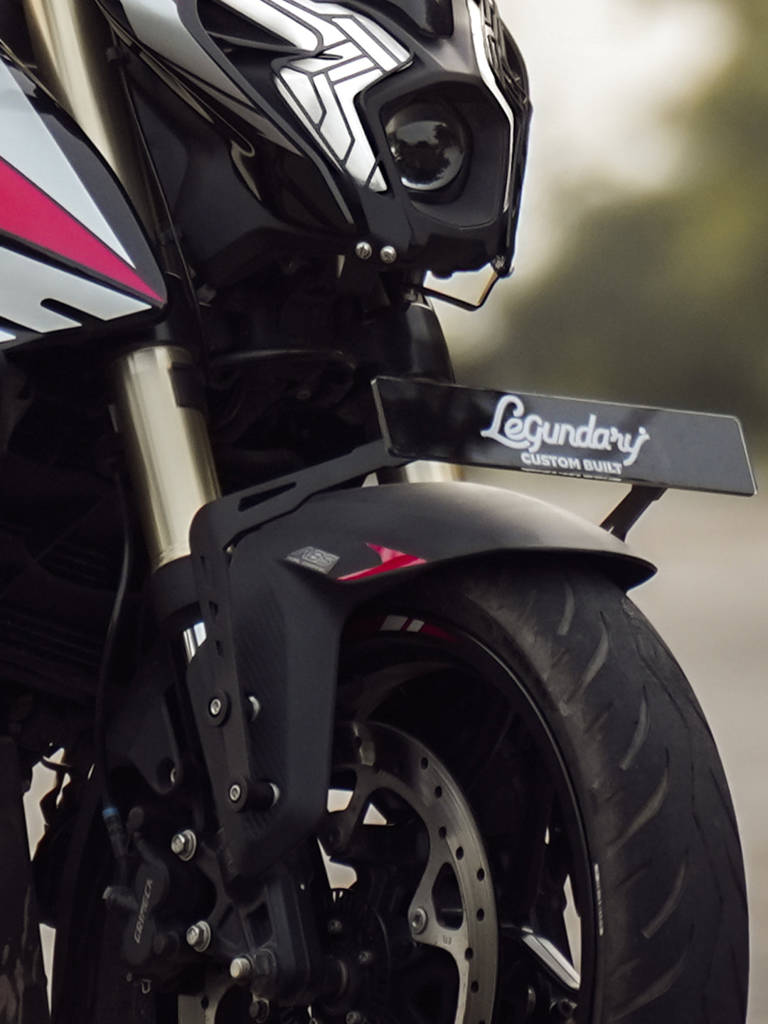 Legundary Bajaj Pulsar NS400Z Brooch Number Plate Holder