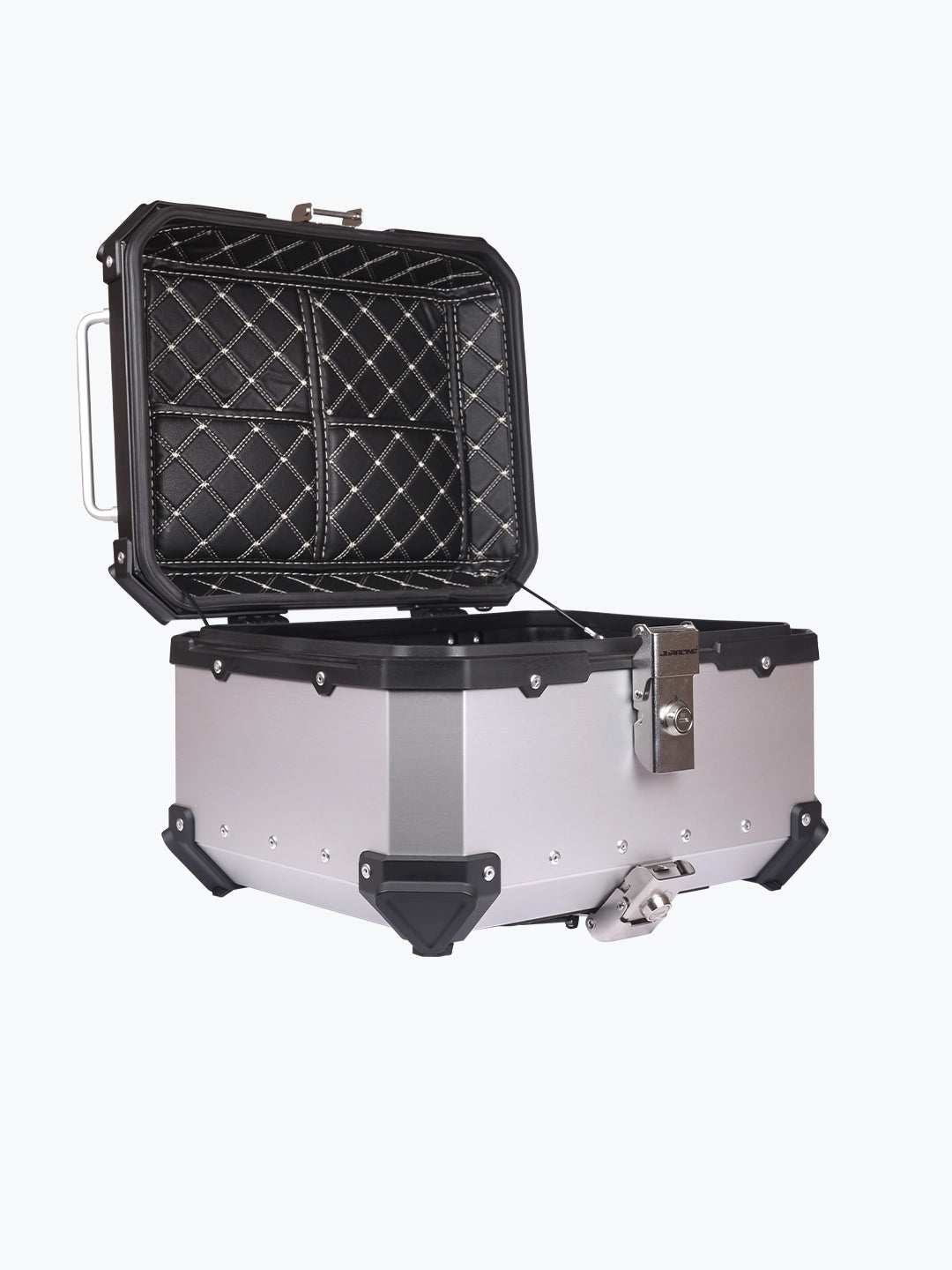 JB Racing Top Case 35L Premium Silver With Backrest Pad