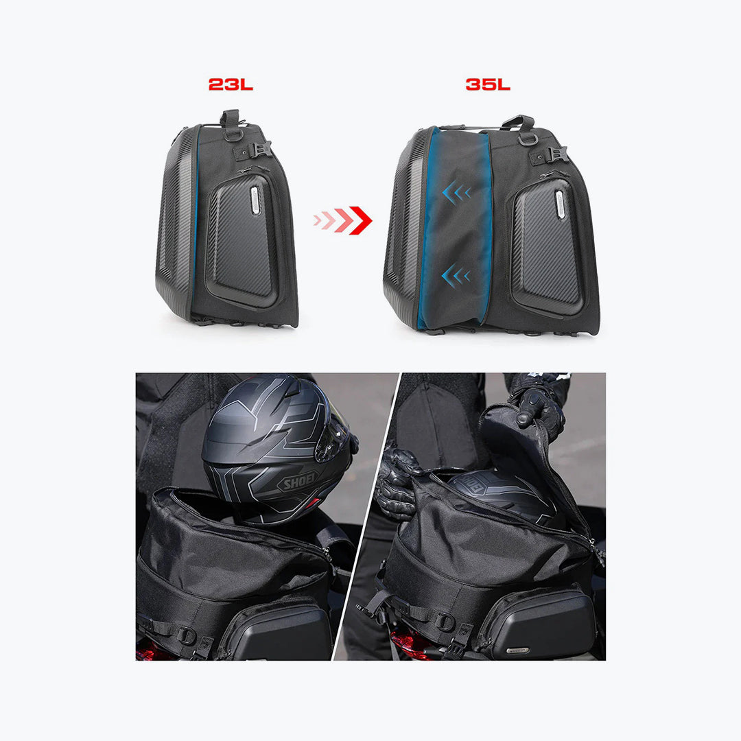 Rhinowalk Expandable Hard Shell Tail Bag 23-25L MT2335