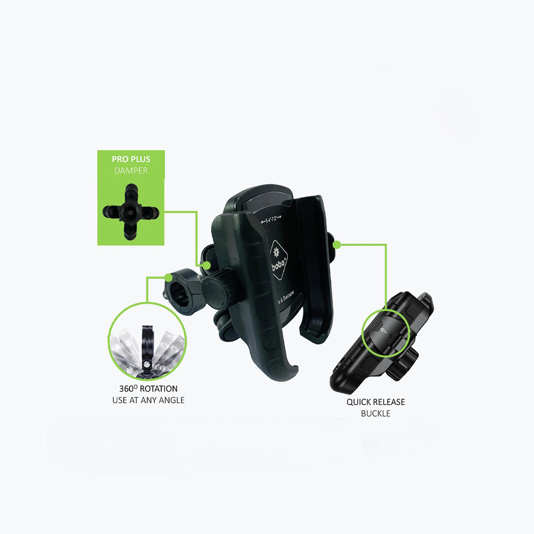 BOBO BM14 PRO PLUS PHONE HOLDER WITH VIBRATION Black