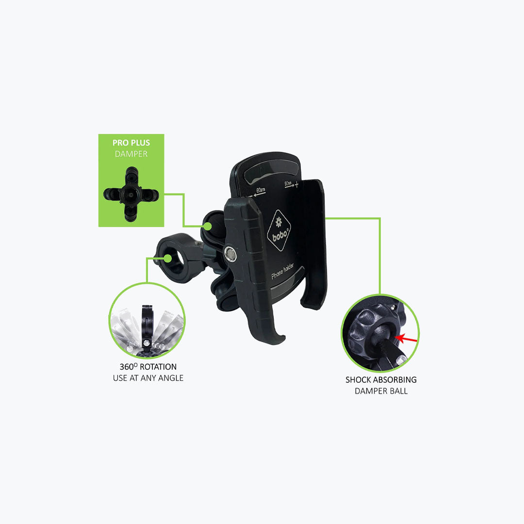 BOBO BM4 PRO PLUS PHONE HOLDER WITH VIBRATION Black