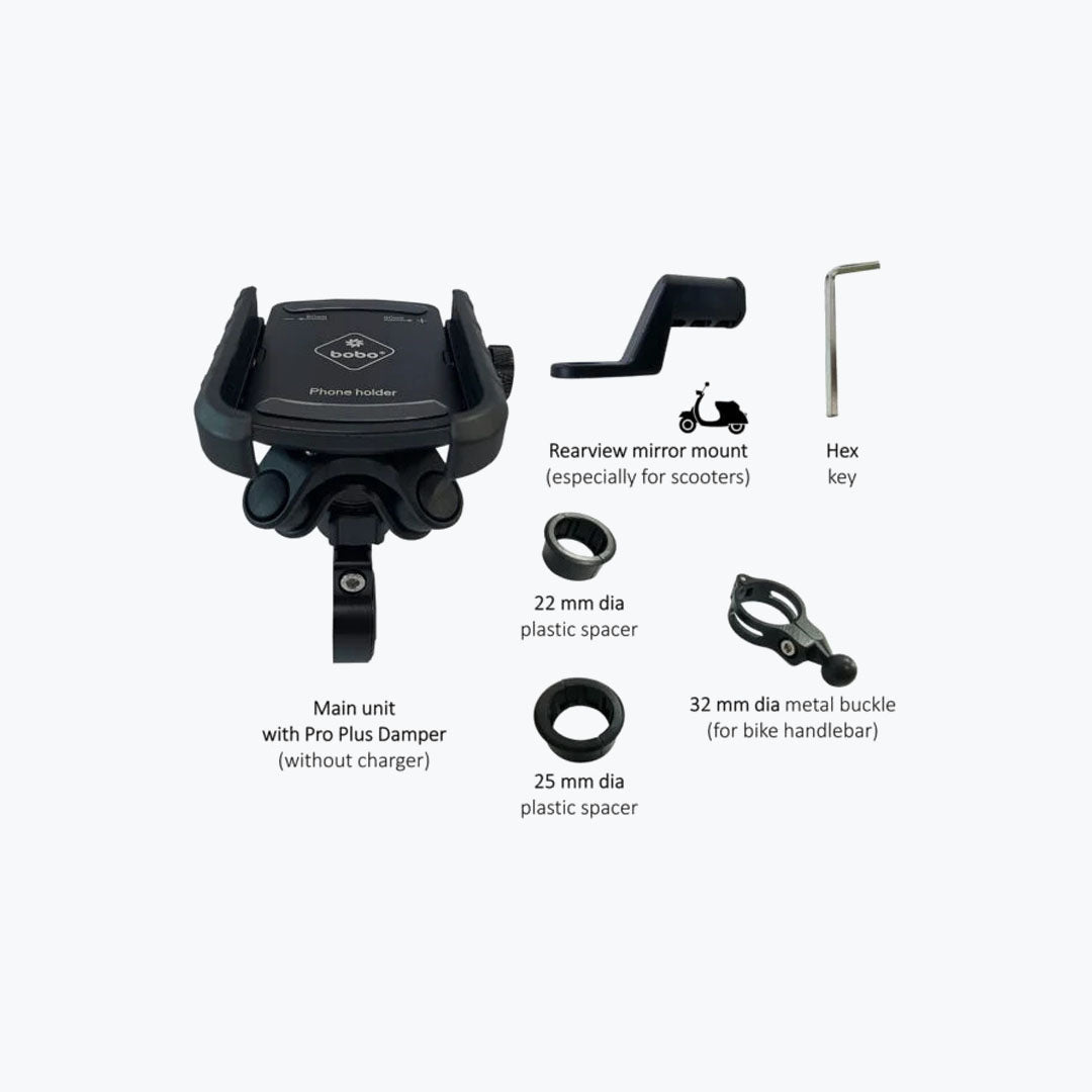 BOBO BM4 PRO PLUS PHONE HOLDER WITH VIBRATION Black