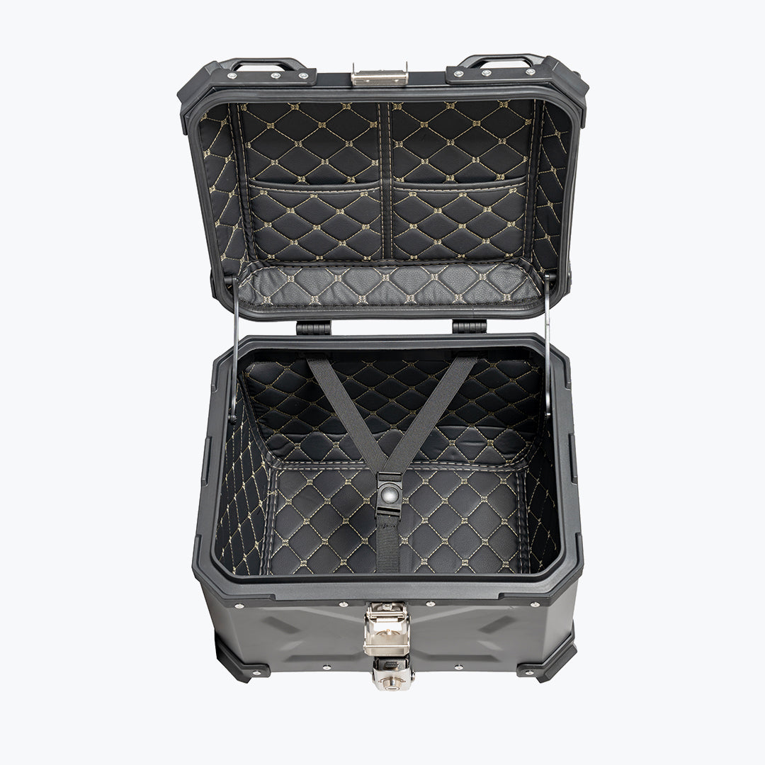 Top Case X45L Aluminium Black With Back Rest Pad