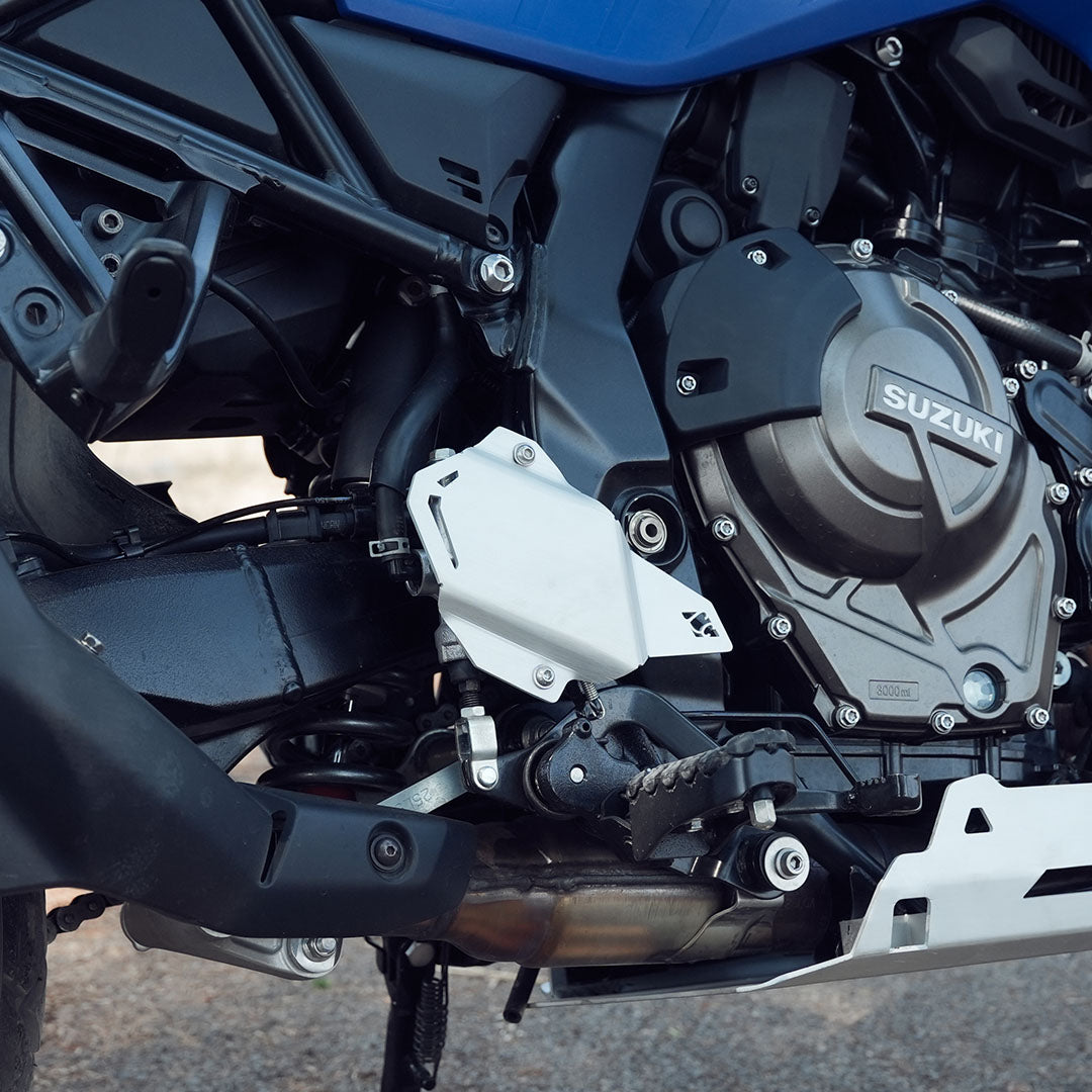 Legundary Suzuki V Strom 800DE Titan Boot Guards Silver