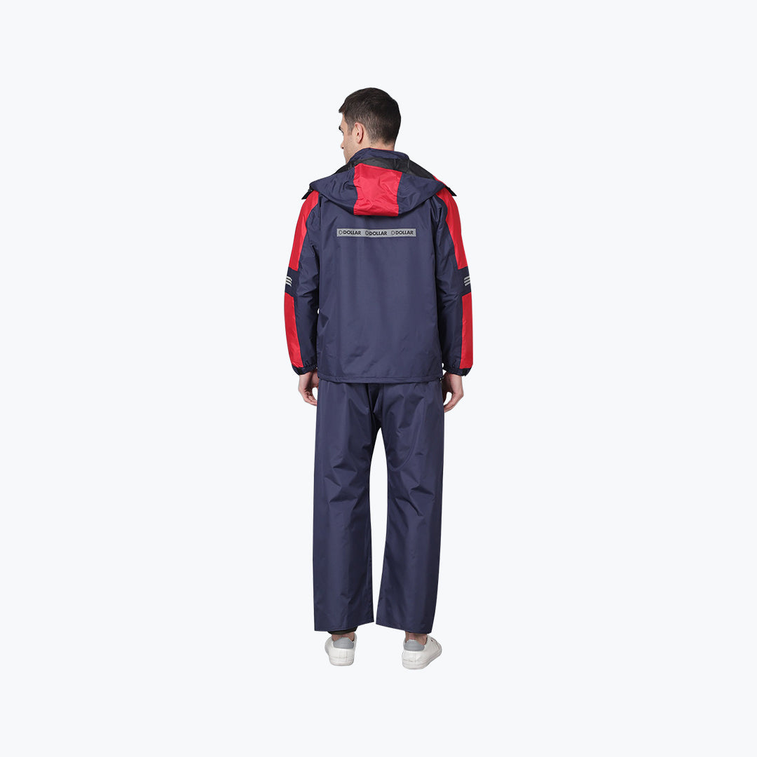Dollar DPR 805 Men Seam Sealed Rain Suit Blue Red