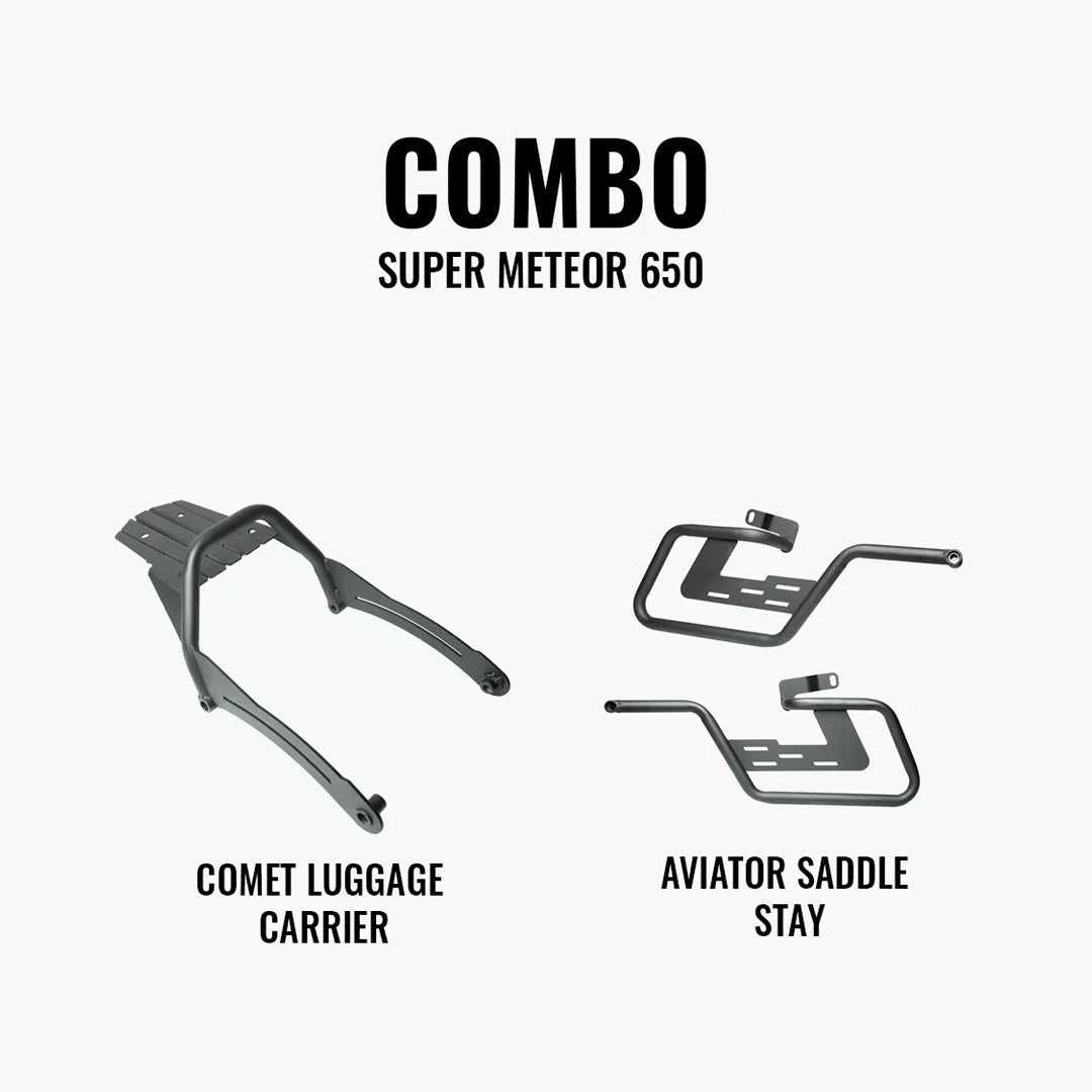 Legundary Super Meteor 650 Combo Aviator Saddle Stay & Comet Luggage Carrier