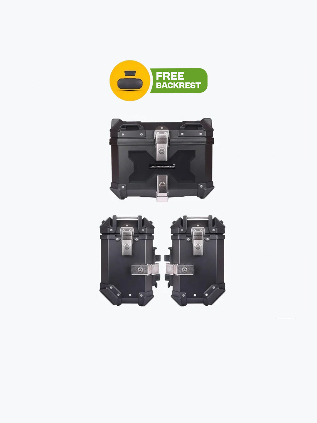 Set Of 3 Combo Of Jb Racing TC X45L Economy Black With Back Rest Pad + Jb Racing SB X36L Premium Black