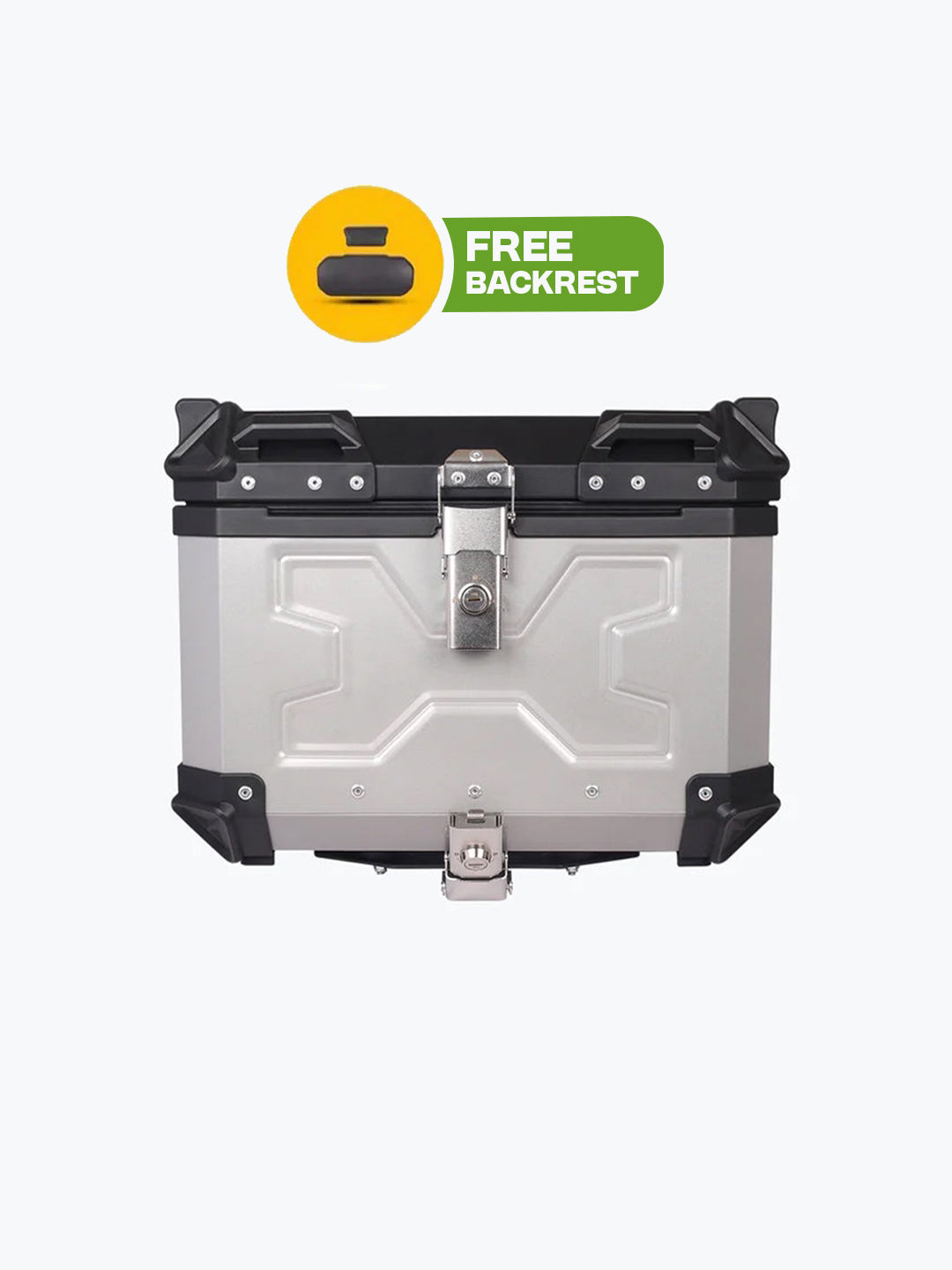 Top Case 45L Aluminium Silver With Backrest Pad