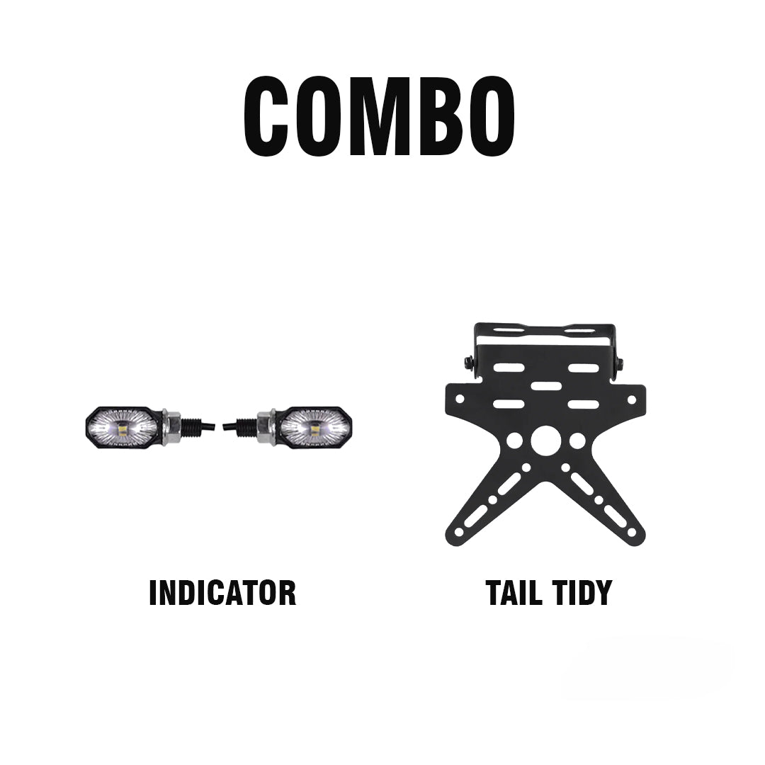 INDICATOR AC-0225 WHITE + JB TAIL TIDY NORMAL BLACK MS