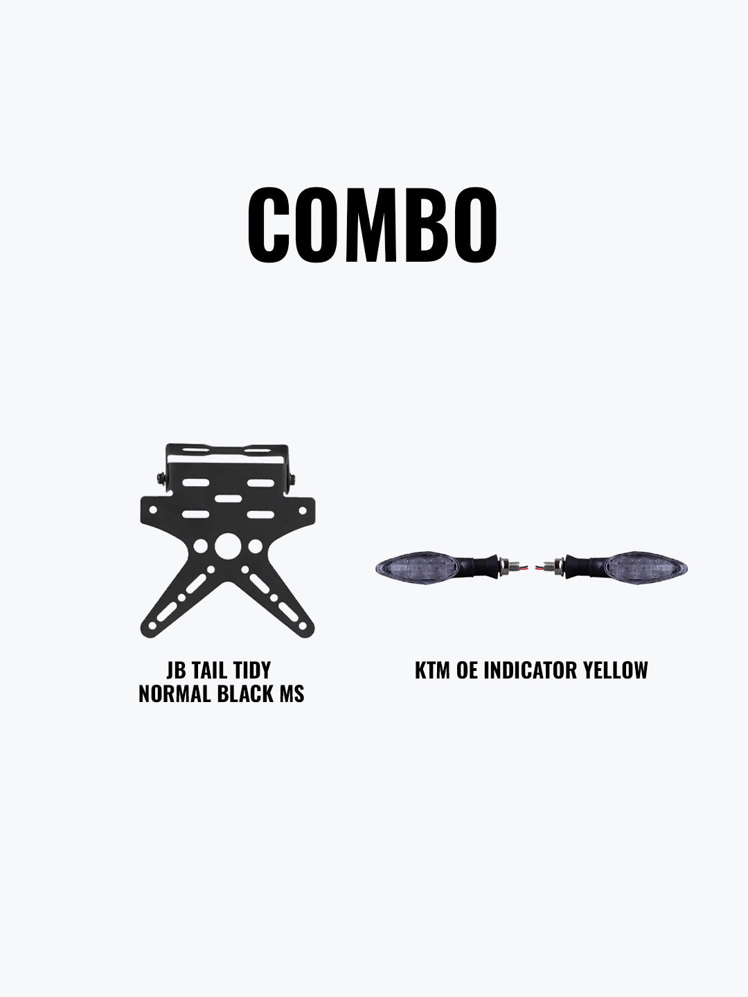 KTM OE Indicator Yellow + JB Tail Tidy Normal Black Mild Steel