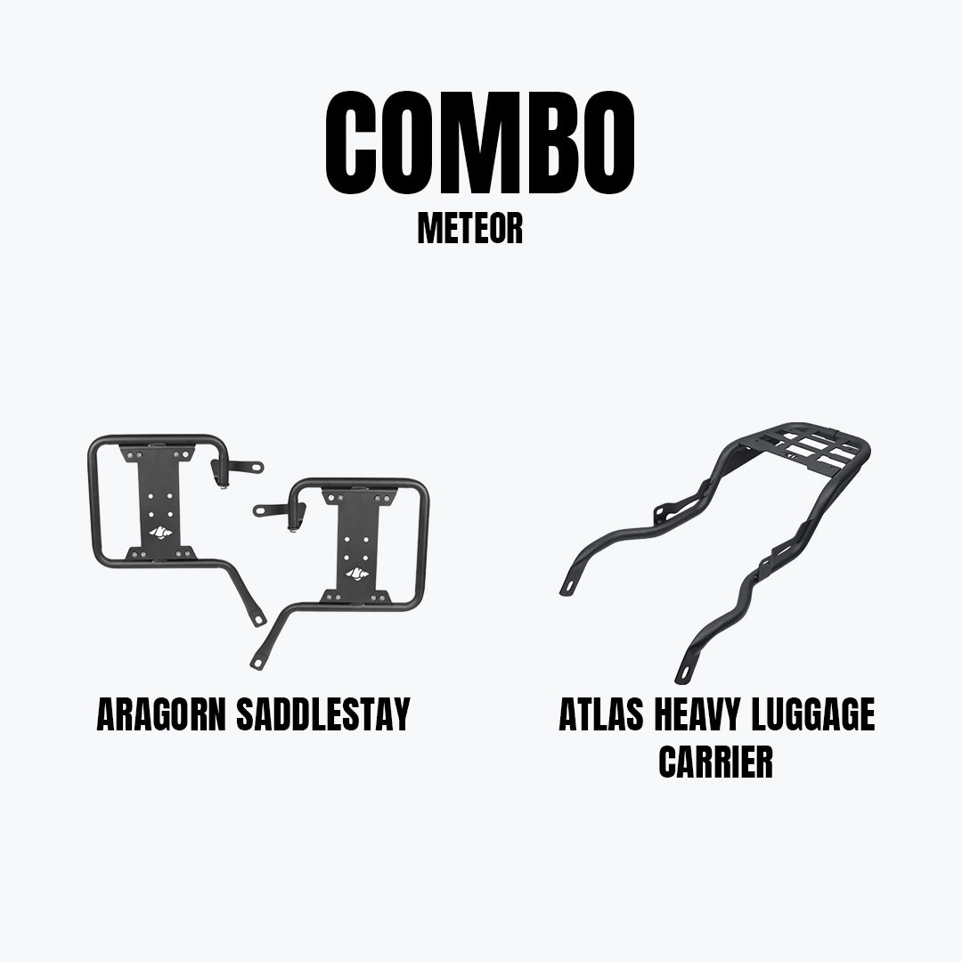 Legundary Meteor Atlas Heavy Luggage Carrier & Aragorn Saddle Stay Combo