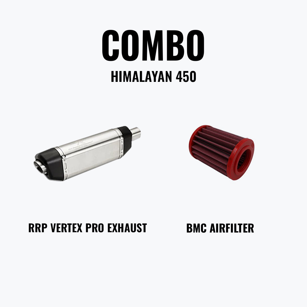 Red Rooster Performance HIMALAYAN 450 VERTEX PRO EXHAUST MATT + BMC AIRFILTER