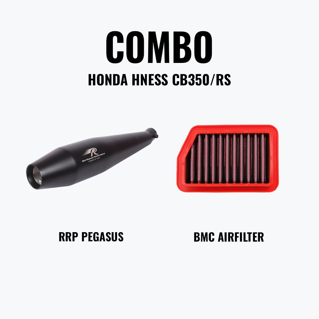 Red Rooster Performance PEGASUS HNESS CB350 MAT BLK + BMC AIRFILTER