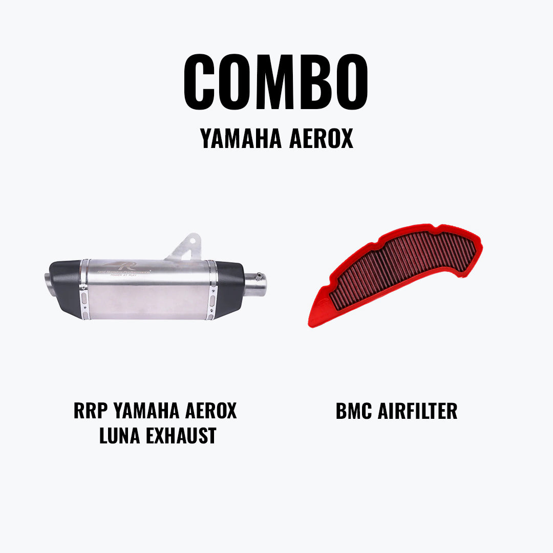 Red Rooster Performance YAMAHA AEROX LUNA EXHAUST + BMC AIRFILTER
