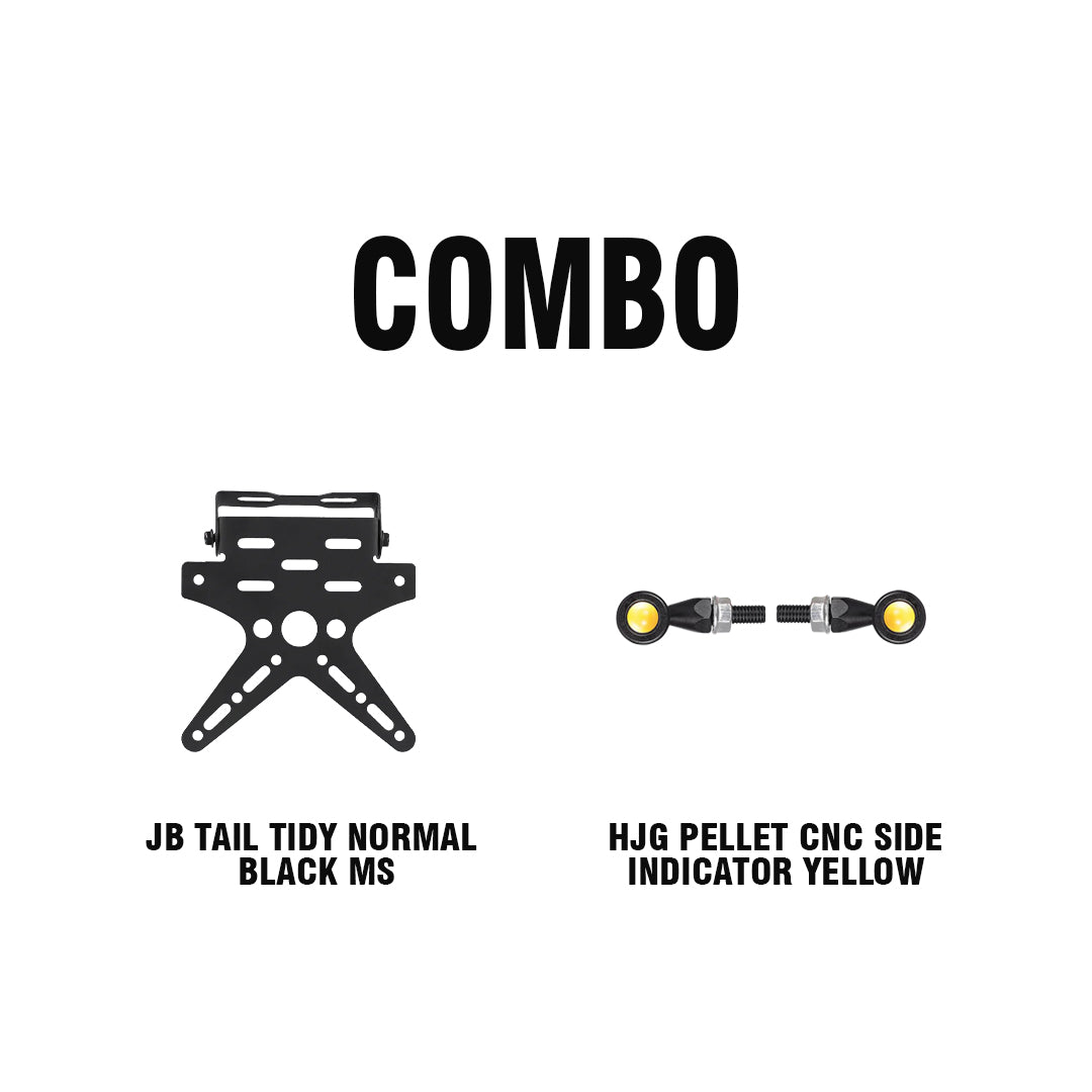 HJG PELLET CNC SIDE INDICATOR YELLOW+JB TAIL TIDY NORMAL BLACK MS