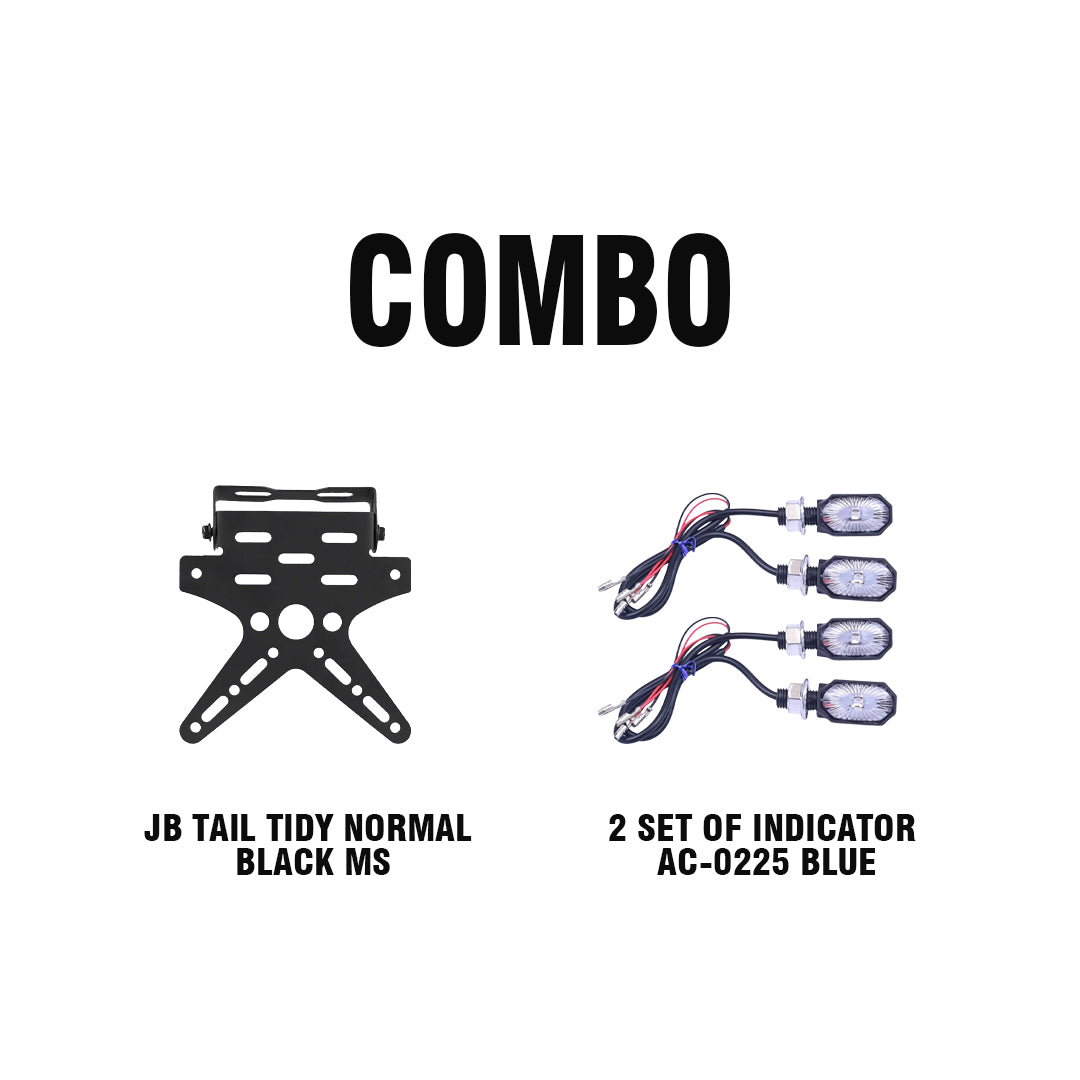2 SET OF INDICATOR AC-0225 BLUE+JB TAIL TIDY NORMAL BLACK MS