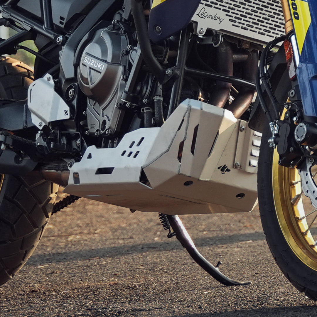 Legundary Suzuki V Strom 800DE Vambrace Bash Plate Silver