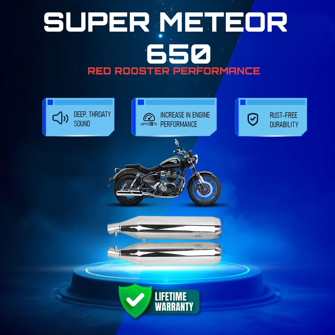 Red Rooster Performance Super Meteor 650 Astral Exhaust Polish