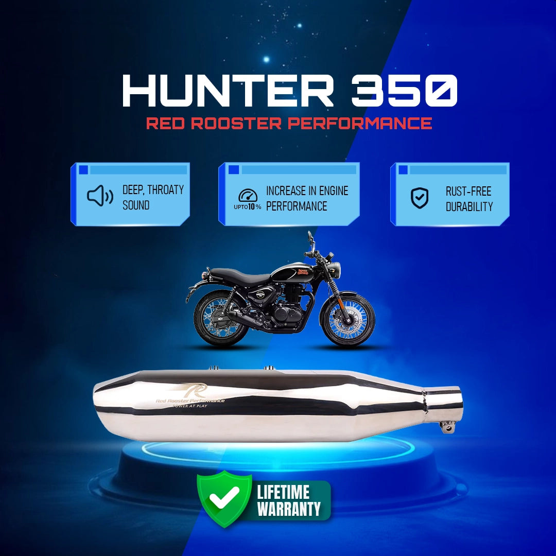Red Rooster Performance Hunter 350 Polish Rumbler Max Exhaust