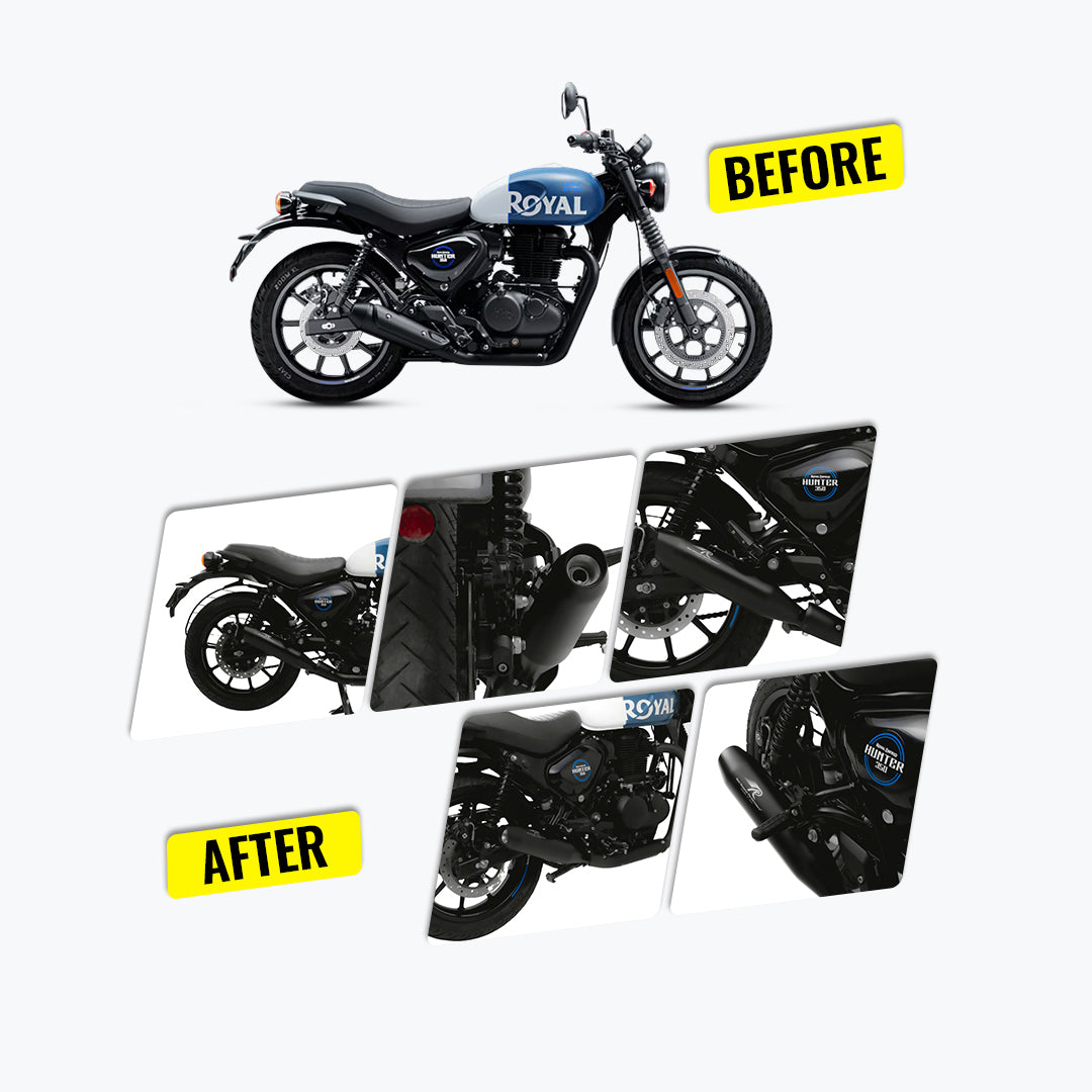 Red Rooster Performance Hunter 350 Matte Black Rumbler Max Exhaust