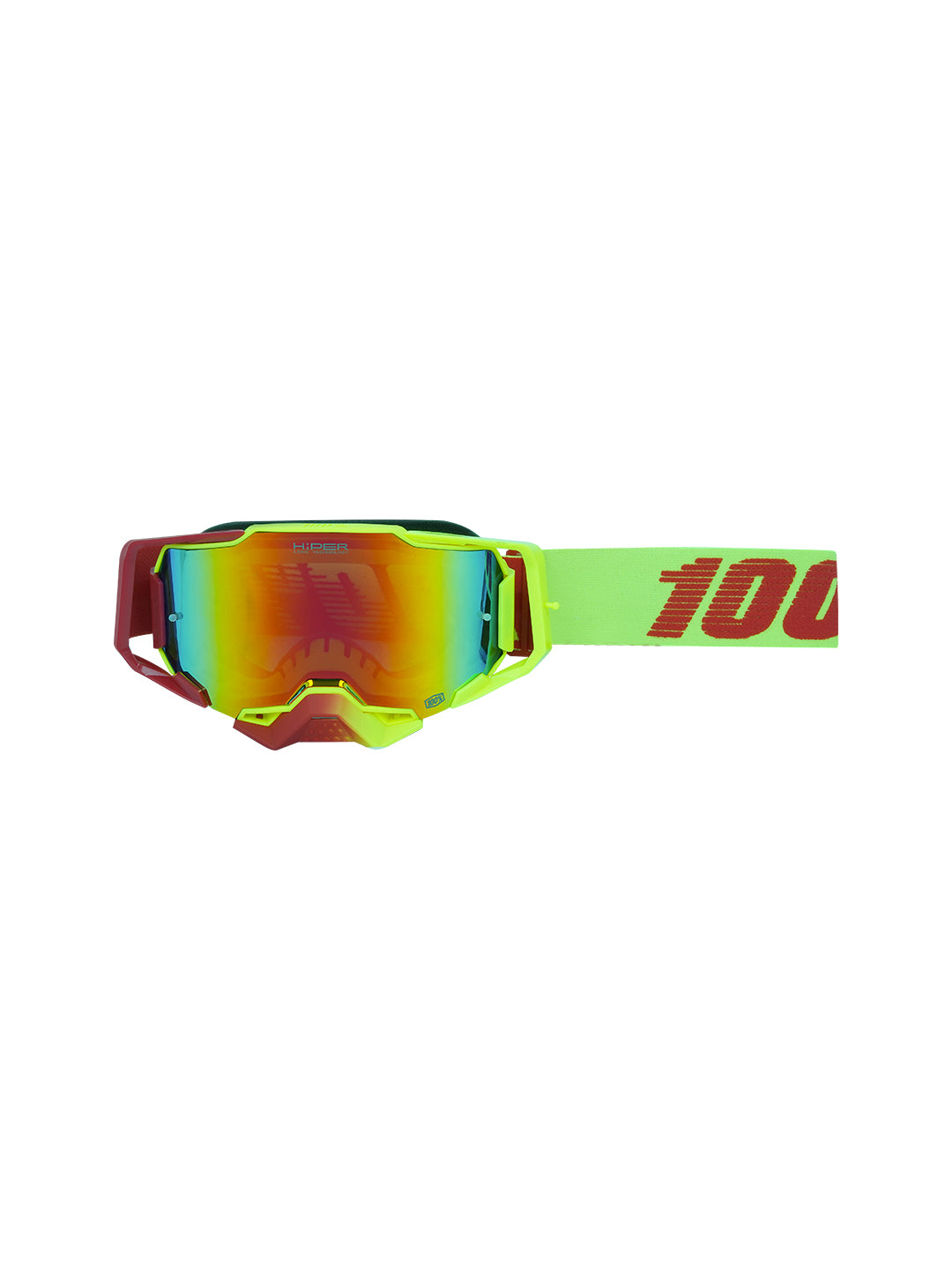 100% Armega Replica Goggles With Box RED YLW.F RED BLU Tint
