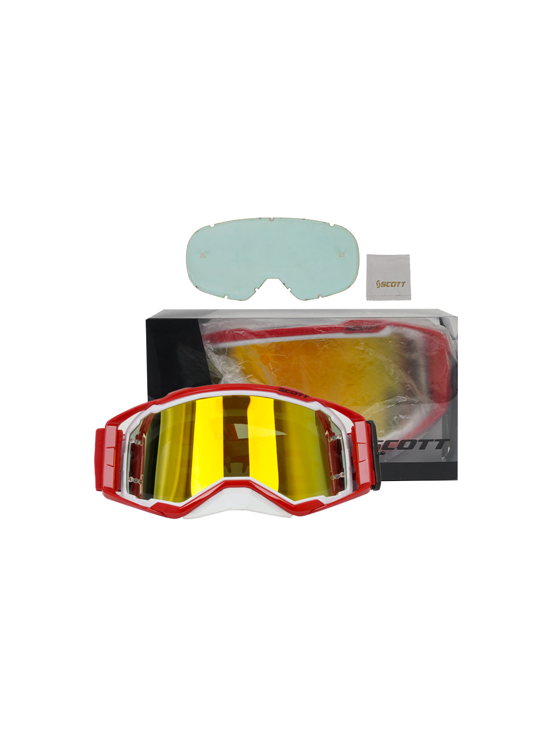 SCOTT Replica Goggles With Box RED WHT.F WHT.N GOLD Tint