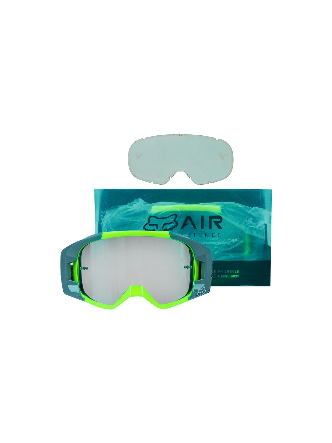 FOX Replica Goggles With Box GRN GREY.F SILVER Tint