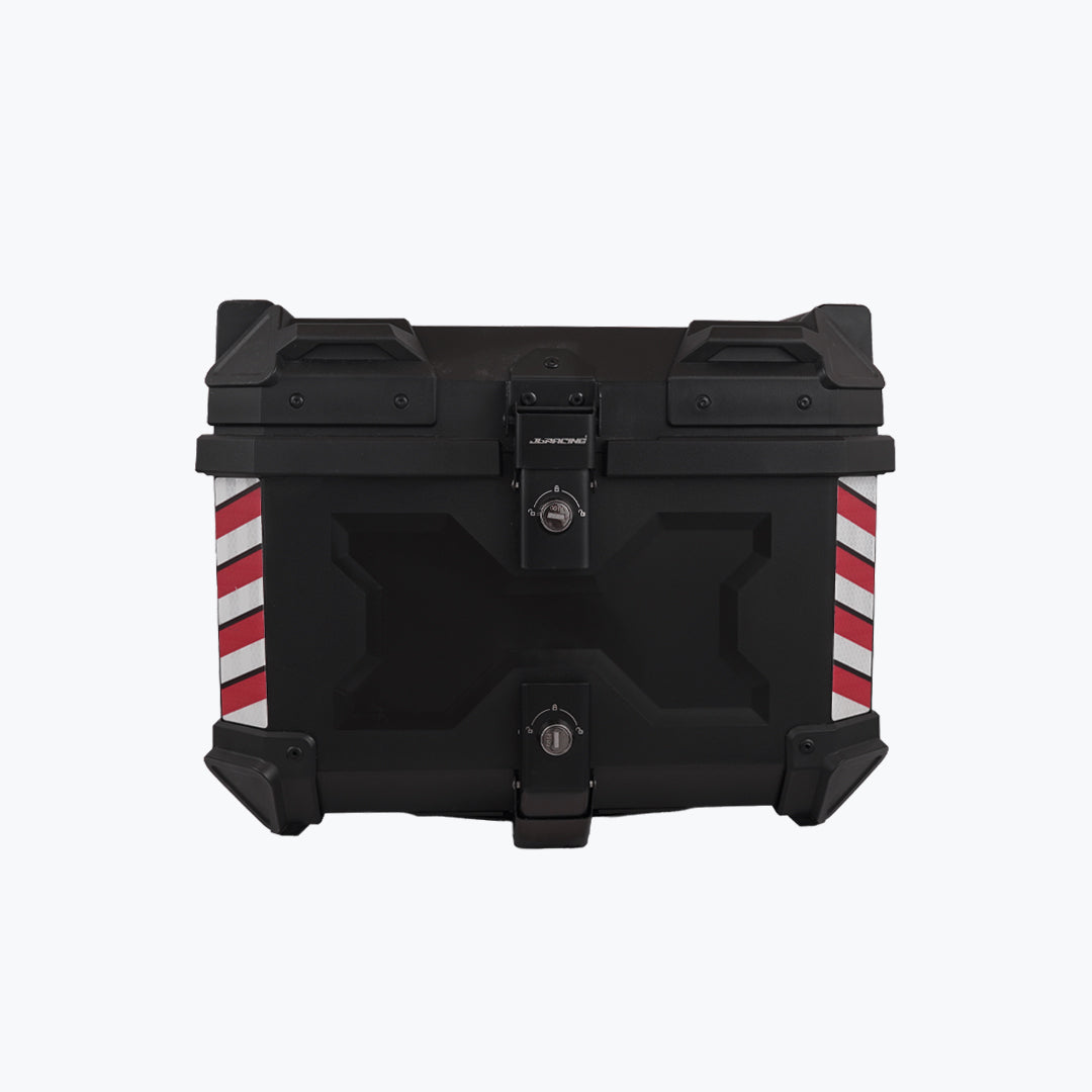 JB RACING TOP CASE X45L ECONOMY BLACK WITH BACKREST PAD | GS