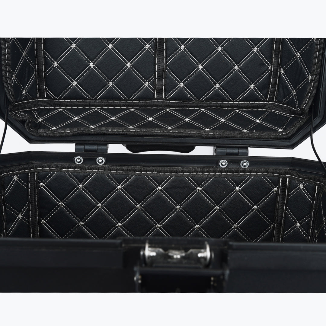 JB RACING TOP CASE X45L ECONOMY BLACK WITH BACKREST PAD | GS