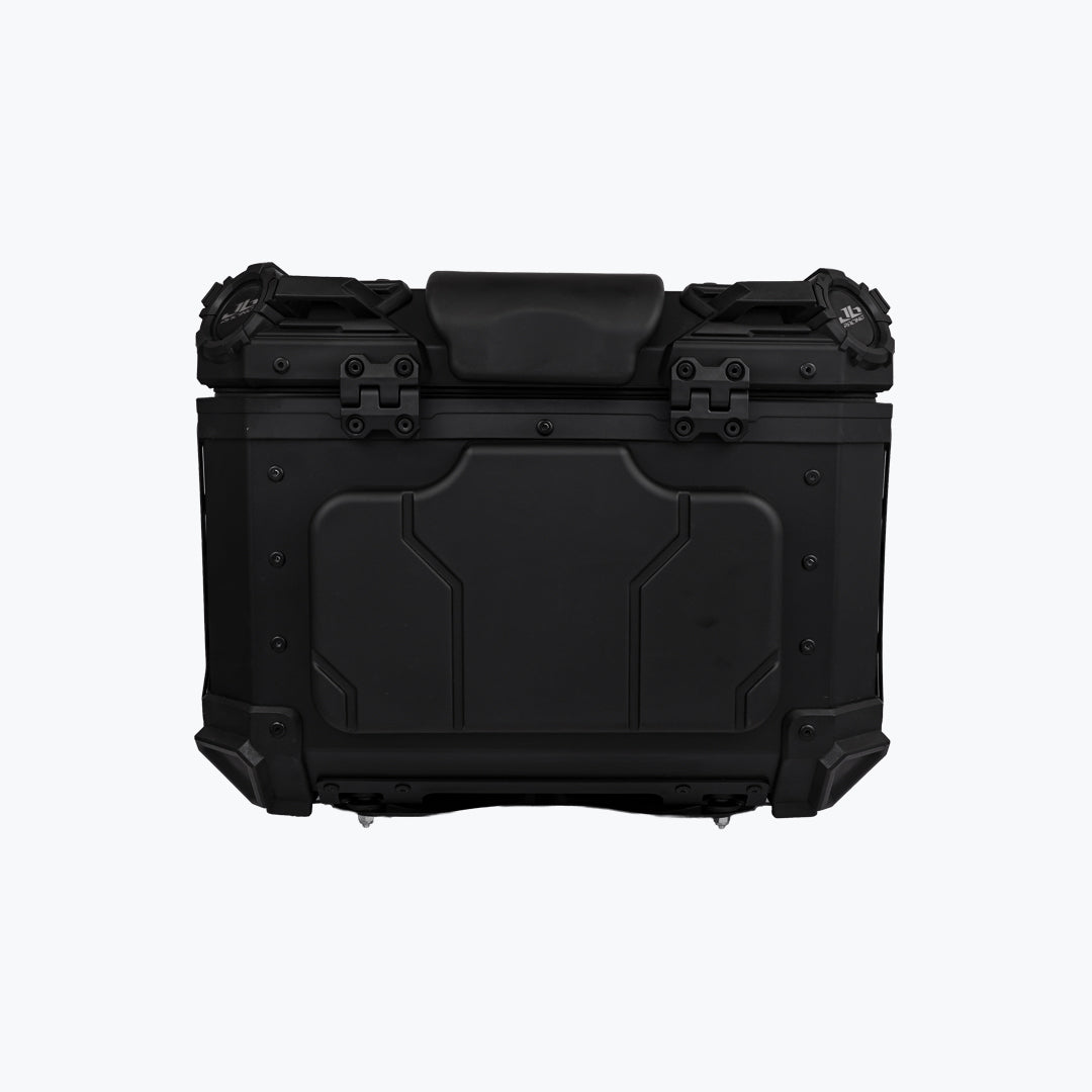 JB RACING TOP CASE 45L BLACK FENCE V1.0 PREMIUM BLACK WITH BACKREST PAD | GS