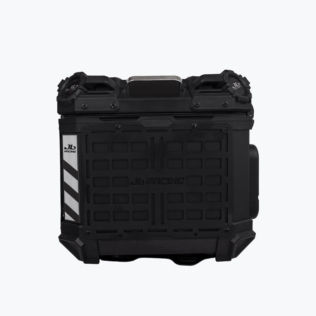 JB RACING TOP CASE 45L BLACK FENCE V1.0 PREMIUM BLACK WITH BACKREST PAD | GS