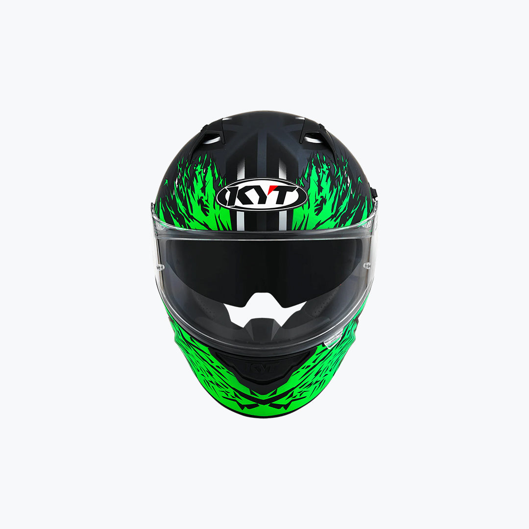 KYT NFR Flaming Matt Grey Green