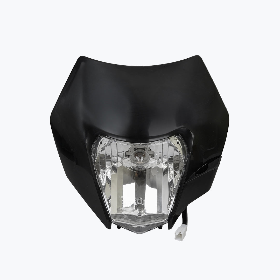 KTM RALLY TYPE UNIVERSAL BULB HEAD LIGHT - BLACK