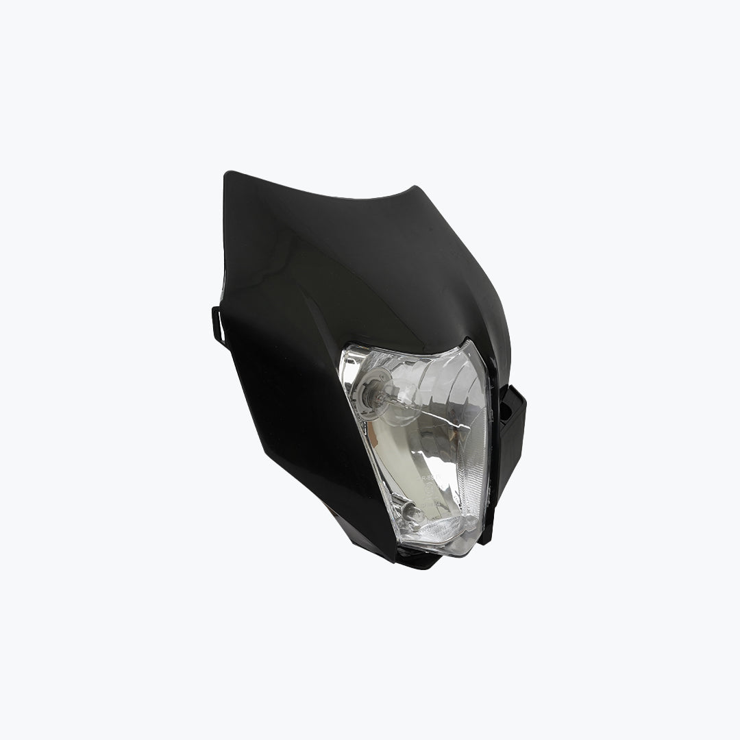 KTM RALLY TYPE UNIVERSAL BULB HEAD LIGHT - BLACK