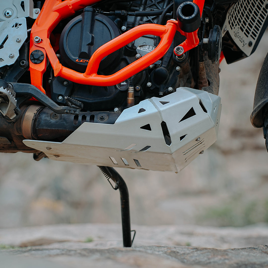 Legundary KTM 390 Enduro R Vambrace Bash Plate Silver