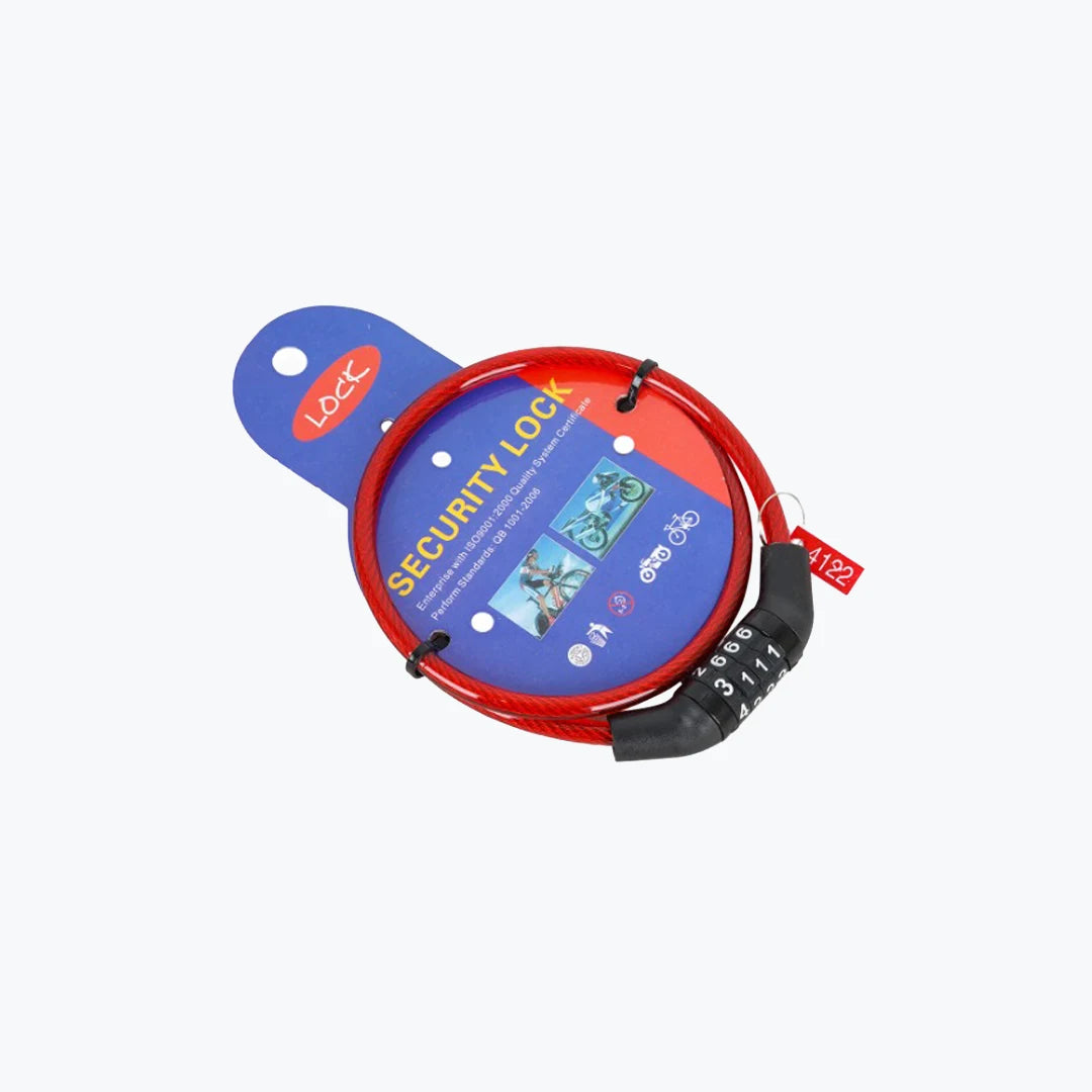 CABLE NUMBER LOCK RED