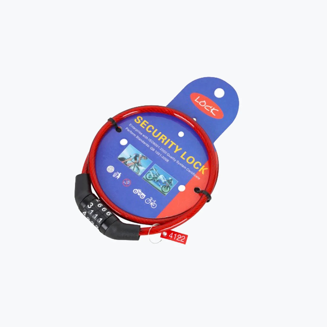 CABLE NUMBER LOCK RED