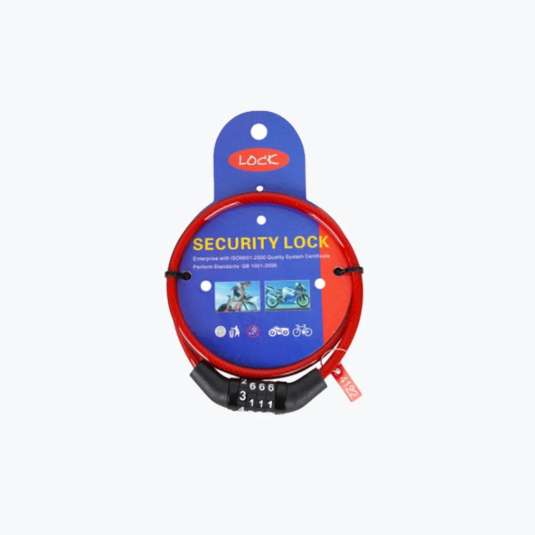 CABLE NUMBER LOCK RED