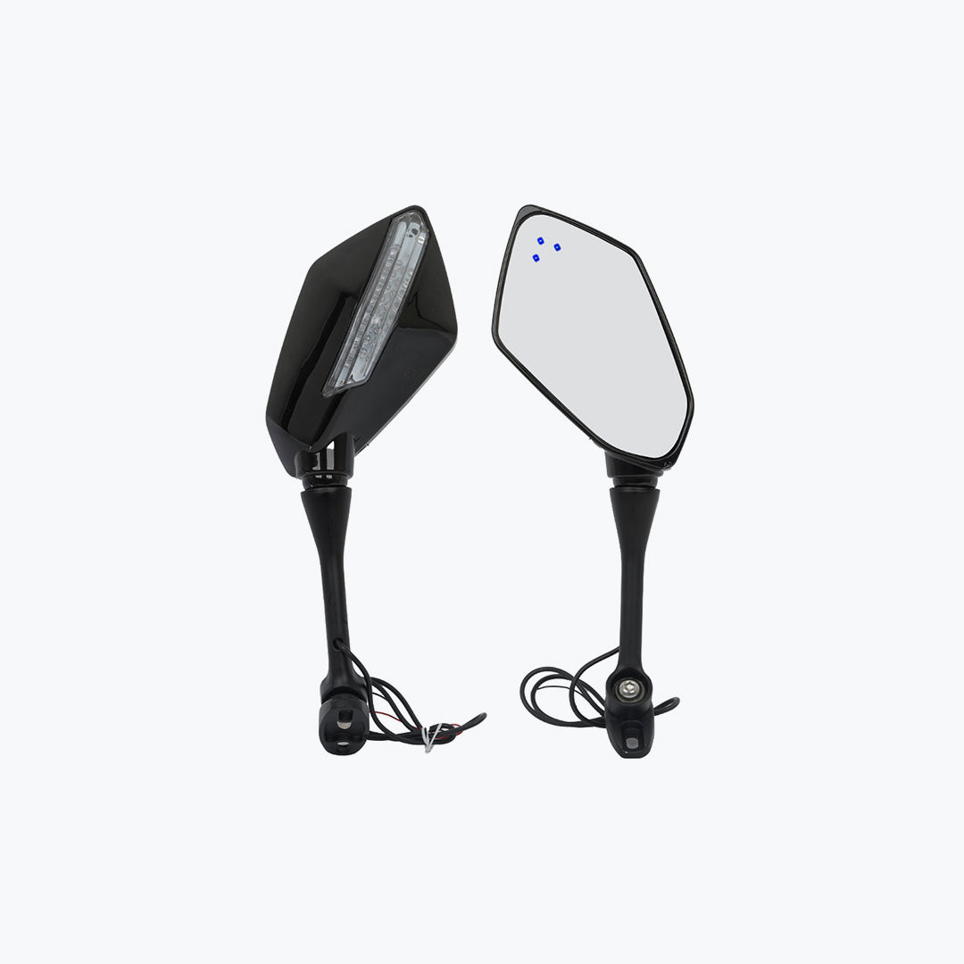 INDICATOR CRYSTAL LED 2 SIDE GLOSS BLACK MIRROR