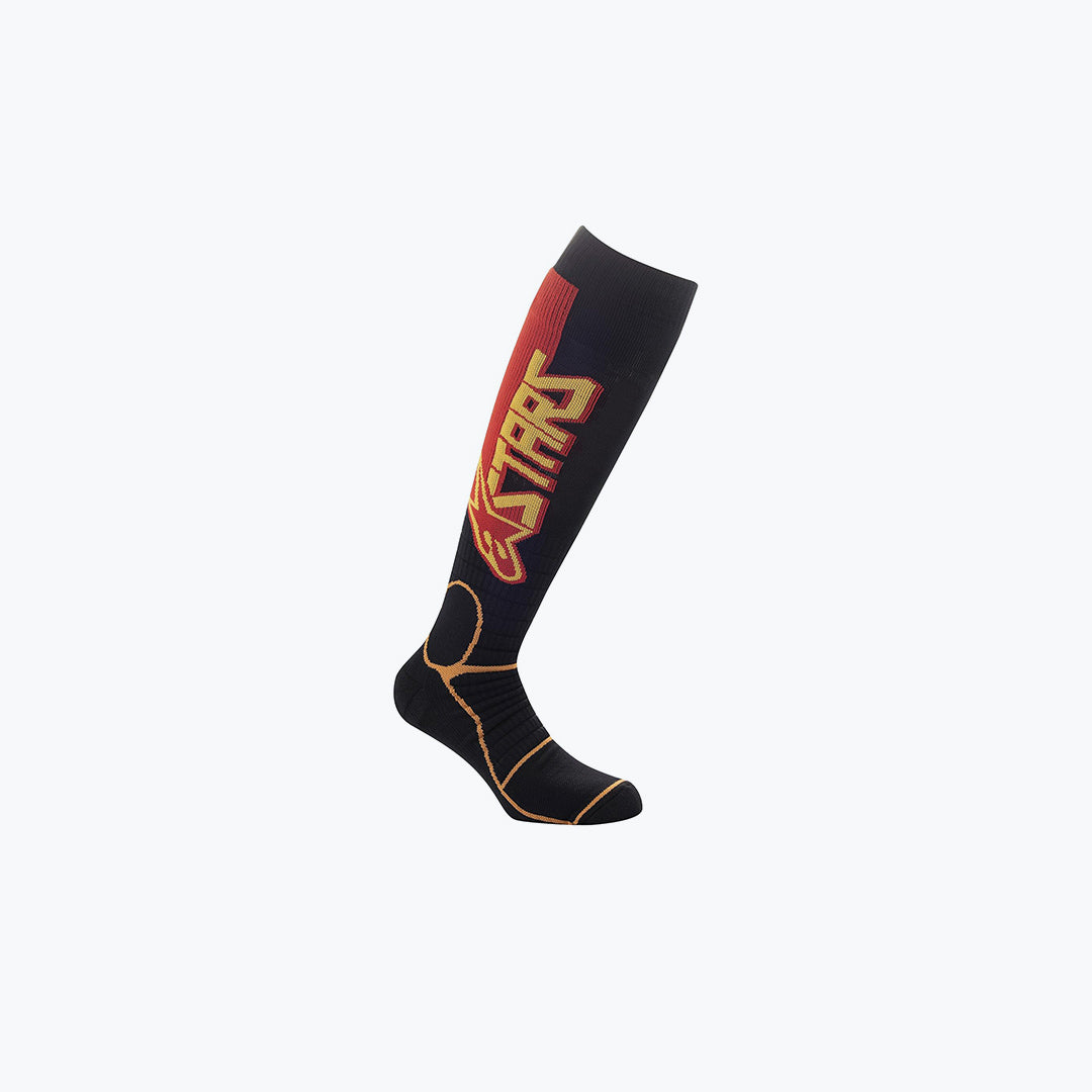 ALPINESTAR MX PRO SOCKS BLACK YELLOW TANGERINE L