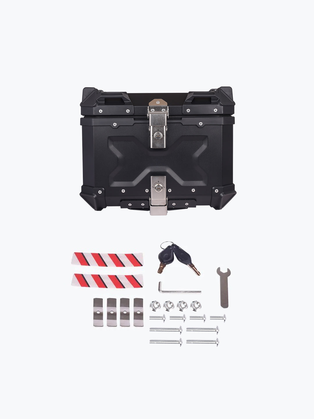 Top Case 45L X Aluminium Black With Backrest Pad